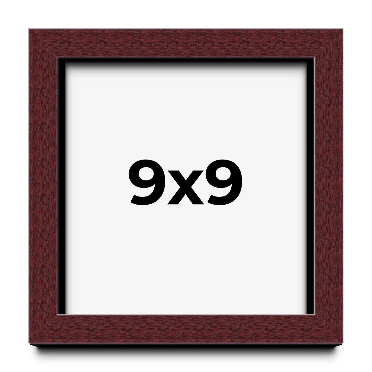 9x9 Shadow Box 1.5" Depth Picture Frame with UV-Resistant Acrylic & Acid Free Backing, Available in 5 Finishes - Black, Brown, Gold, Silver, White